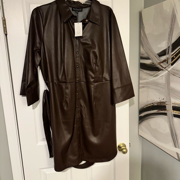 Eloquii Dresses | Faux Leather New - Picture 2 of 4